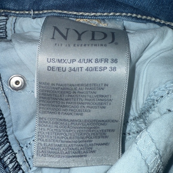 NYDJ Marilyn Straight Leg Jeans Bluewater Wash Release Hem | Size 4 - Picture 13 of 16